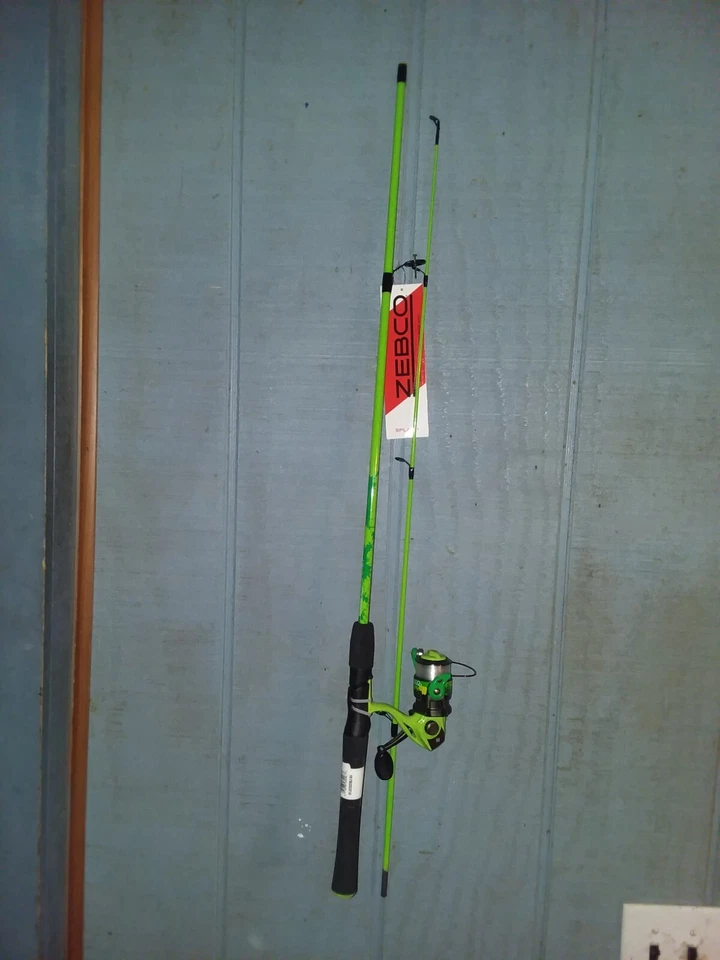 Zebco Splash GREEN Spinning ROD & REEL Combo 2 Bearings Metal Gears 20.00 ! - Image 2 of 4
