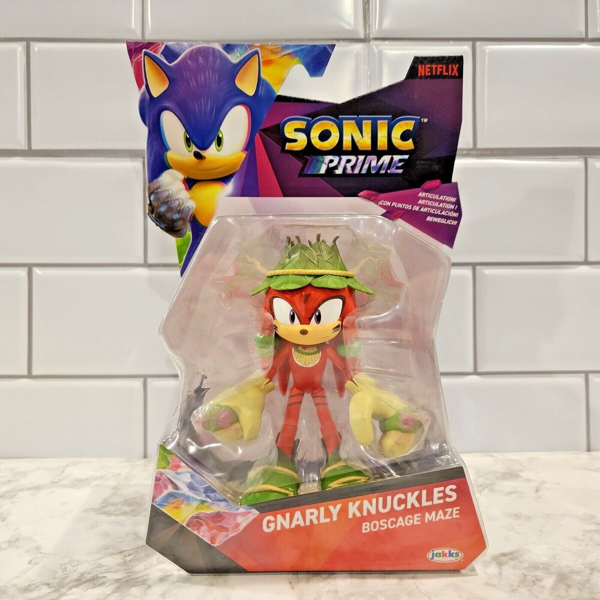 Boneco Figure Sonic Prime Netflix Articulado Gnarly Knuckles