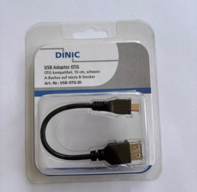 DINIC USB Adapter OTG 10cm A-Buchse a.micro B-Stecker ArtNr:USB-OTG-DI 078512/10