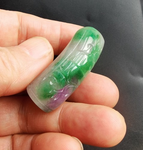 Pipa torsione fiore intaglio verde lavanda giada pietra perla,per bracciale collana - Foto 5 di 12