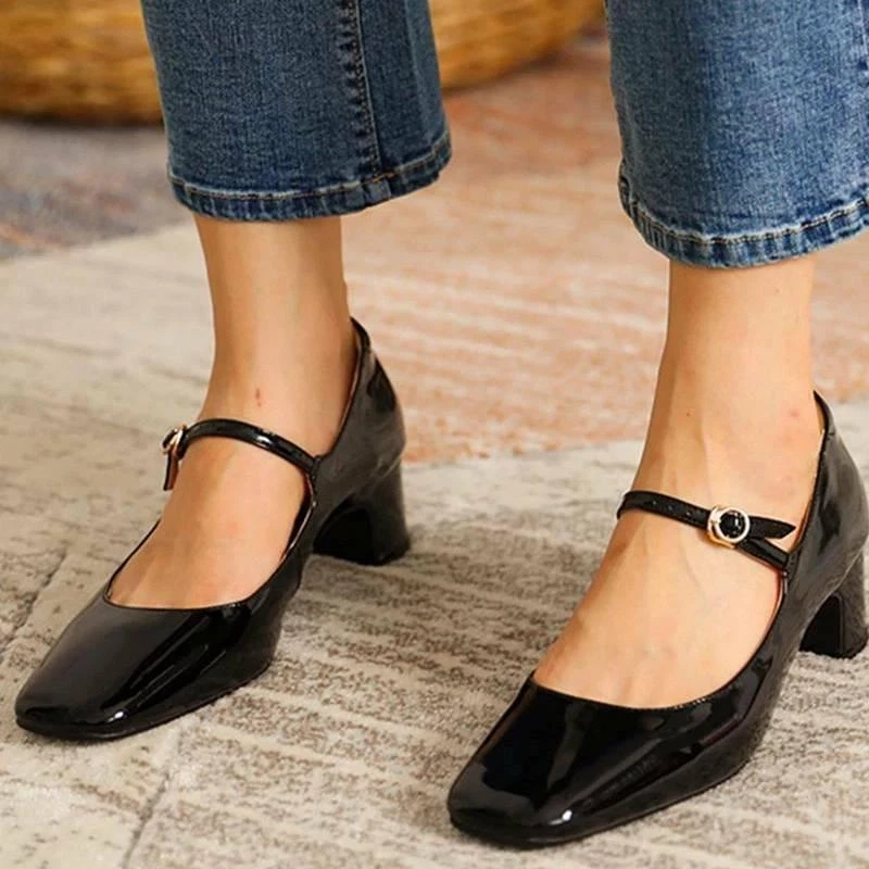 Zapatos De Tacón Bajo Mujer Zapatillas De Verano Moda Punta Redonda Casual | eBay