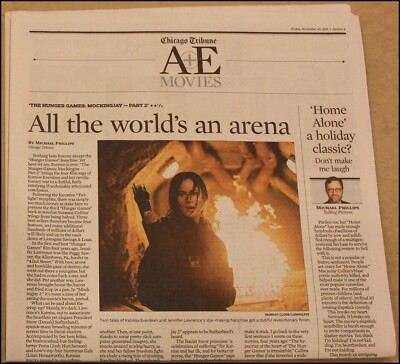 11 15 Chicago Tribune Newspaper Jennifer Lawrence Hunger Games Seth Rogen Ebay