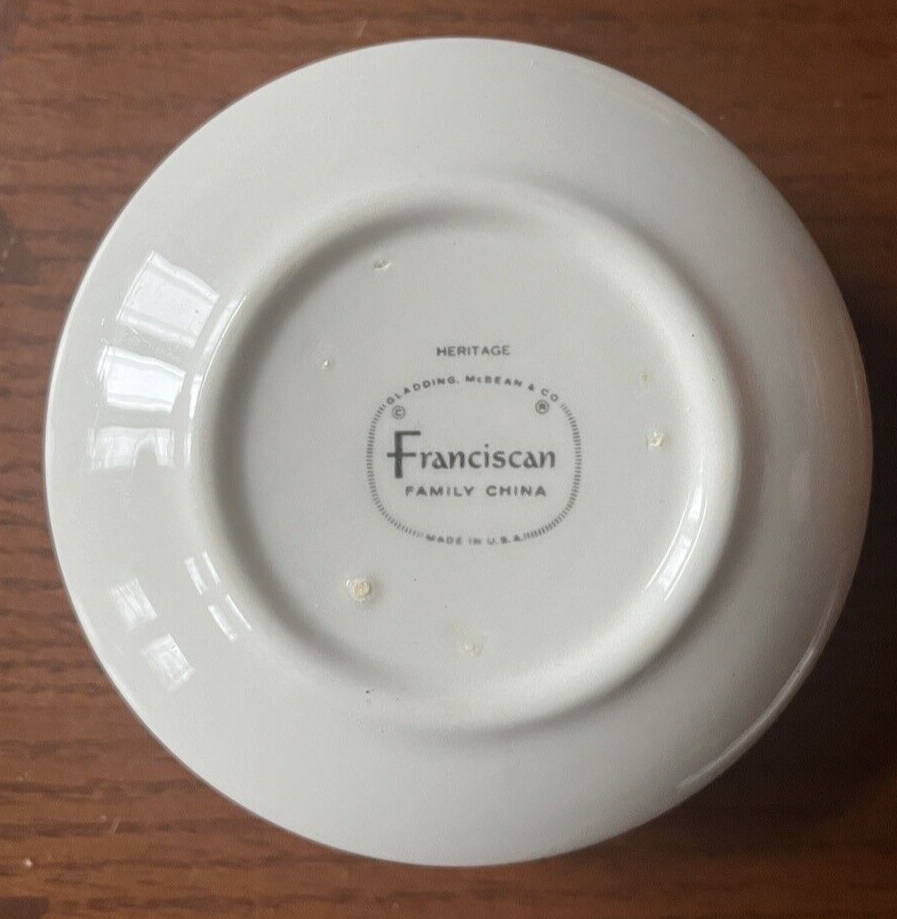 Vintage Gladding McBean Franciscan Heritage 3-3/4