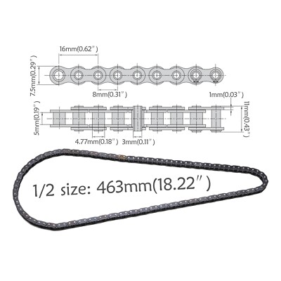 thumbnail: ANCLLO T8F 11 Tand Tandwiel Transmissie Versnellingsbak Voor 47cc 49cc Pocket Bike Dirt Bike Mini ATV Chopper - Zilver