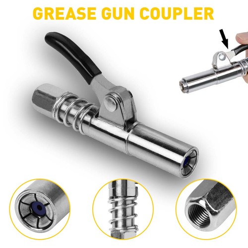 Grease Coupler Heavy-Duty Quick Release Grease Gun Coupler NPTI/8 10000PSI - Foto 9 di 10