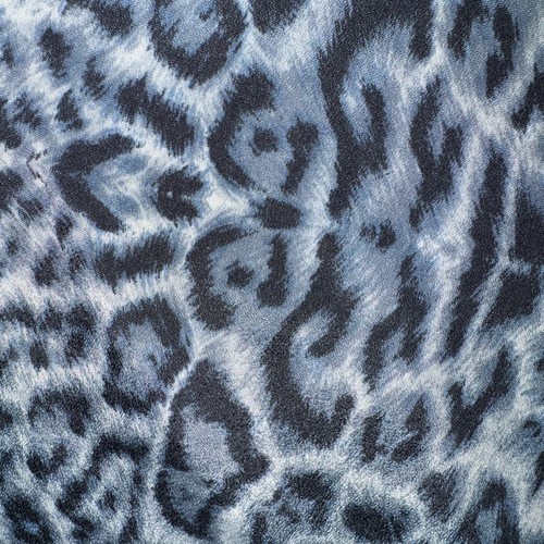 I Jeans By Buffalo Womens Medium Zip Animal Leopard Print Blouse Blue Semi Sheer - Picture 6 of 7