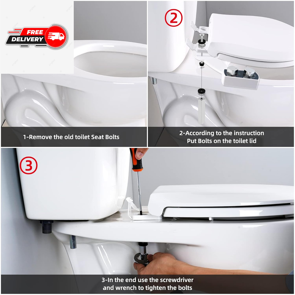 2 PCS Extra Long Toilet Seat Bidet Bolts Kit, Universal Heavy Du eBay