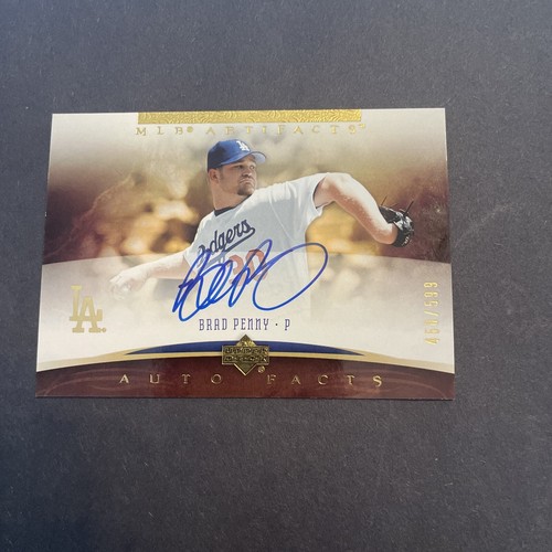 2005 Upper Deck Artifacts Brad Penny Auto SP /599 Dodgers - Picture 9 of 9