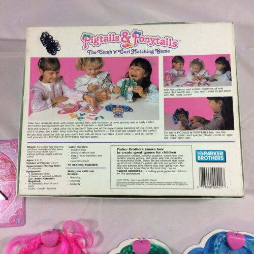 Gioco di abbinamento vintage Pigtails & Ponytails - Incompleto - 1989 Parker Brothers - Foto 2 di 10