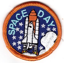 SPACE DAY Iron On Patch Outer Space