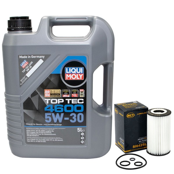 MotoröL Set 5W-30 5 Liter + ÖLfilter SH 425 L FüR Chrysler Crossfire Roadster-image