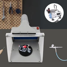 Airbrushing Combo Set w/ 1/6HP Portable Compressor Kit Model Spray Paint Booth