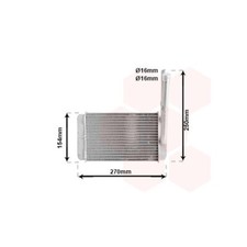 1x Wärmetauscher, Innenraumheizung VAN WEZEL 18006132 passend für FORD