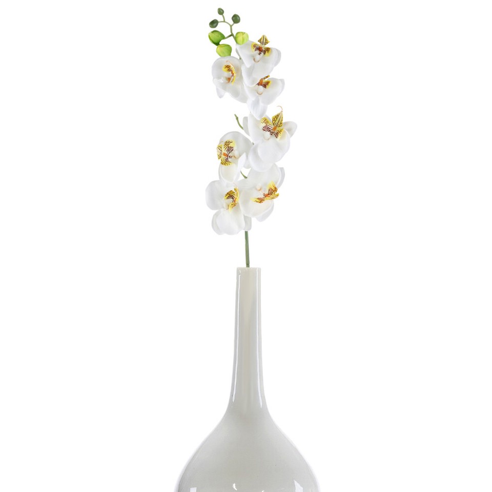 White Phalaenopsis Orchid Fake Flowers Artificial Vase Decor eBay
