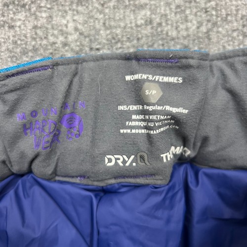 Mountain HardWear Dry Q Elite Ski Snowboard Snow Pants Nylon Women's S Blue - Picture 7 of 14
