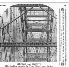 Looking Through the Chicago Ferris Wheel, 1978 Reproduction Stereoview