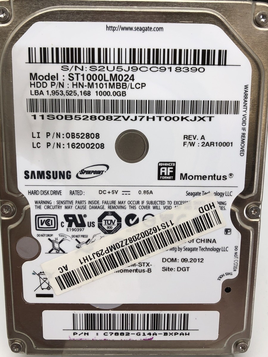 Disque Dur Interne Seagate 1To – Modèle ST1000LM024 – 2,5" SATA, Occasion