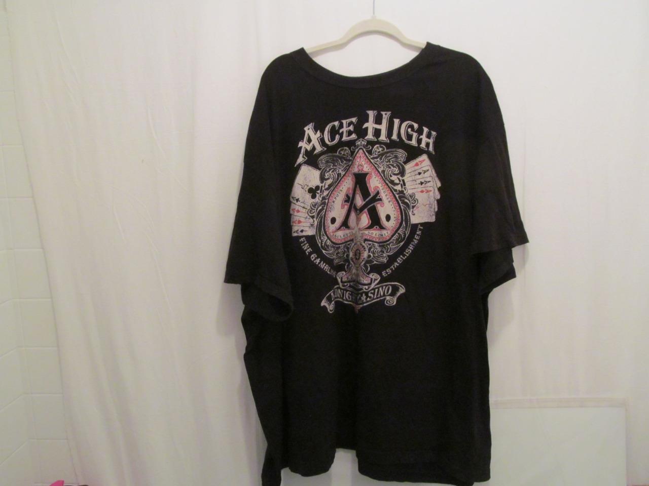TShirt Ace High - Midnight Casino Poker Shirt - Size 5XL - SS - Black | eBay
