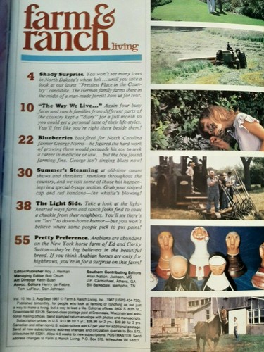 FARM & RANCH LIVING Magazine August 1987 Ranching Farmer Cowboy Western - Picture 2 of 3