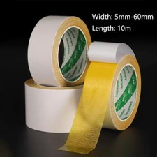 10m Waterproof Carpet Adhesive Translucent Cloth Base Mesh Double Sided Tape New