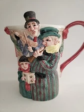 Vintage Fitz and Floyd Christmas village carolers figural pitcher 1993