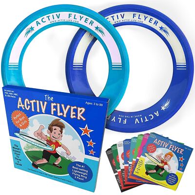 Frisbee Rings for Kids Age 4-5 6-7 8-12 - Basket Stuffers - Cyan/Blue