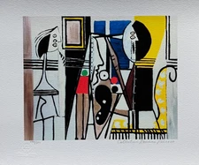 Pablo Picasso PAINTER IN THE STUDIO Estate Signed Limited Edition Giclee 12"x16"