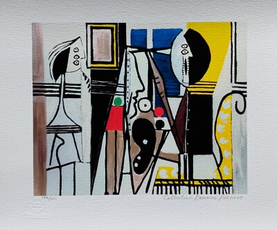 Pablo Picasso PAINTER IN THE STUDIO Estate Signed Limited Edition Giclee 12''x16''