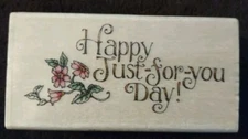 Uptown Rubber Stamps HH13280 Just For You Day" Susan Wheeler Holly Pond Hill