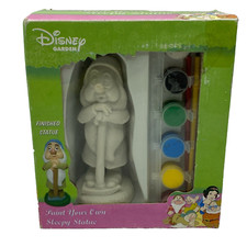 Vintage Paint Your Own Disney Garden Sleepy Gnome Statue Ornament Art Craft
