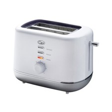 Low Wattage Camping & Caravan 2 Slice Toaster | White & Silver