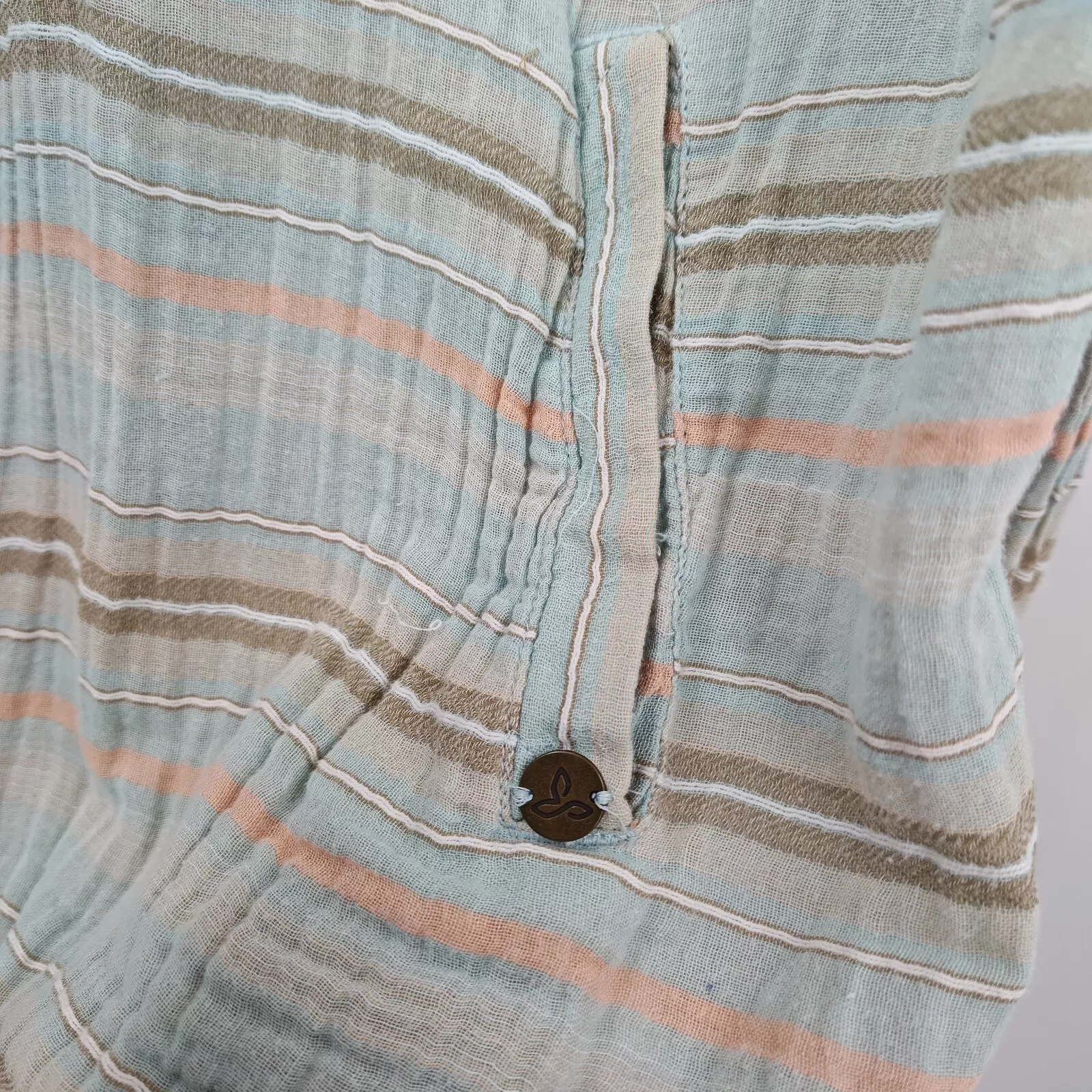 prana pullover blouse top striped hoodie