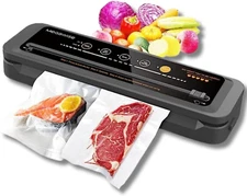 MegaWise Vacuum Sealer Machine | 80kPa Suction Power| Bags and Cutter Included