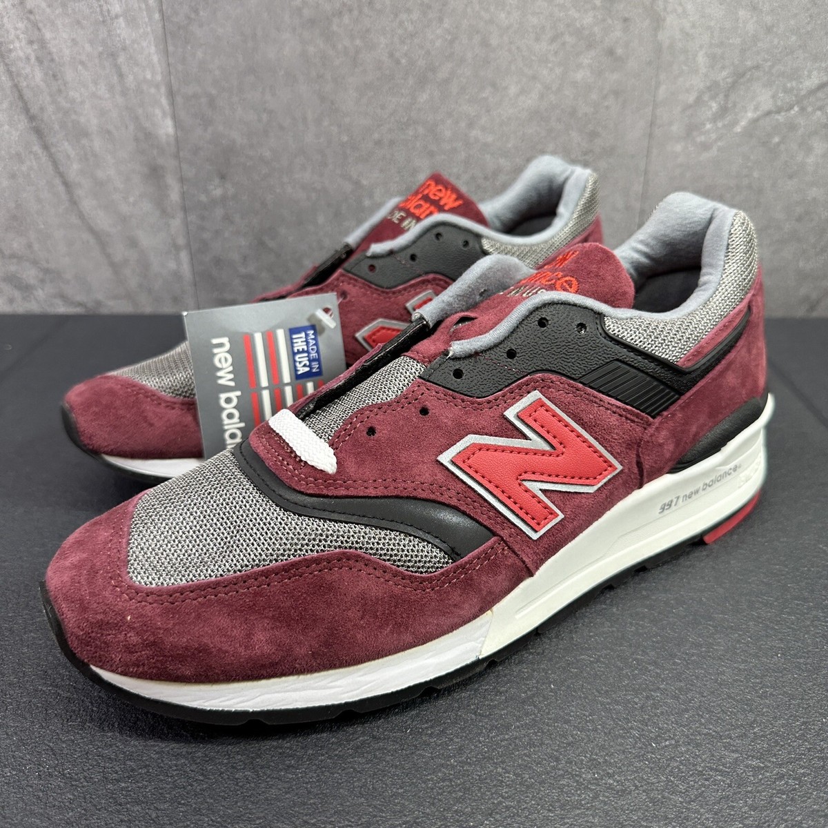 New balance ☆ made in USA M997CRG バーガンディ New Balance M997CRG Burgundy Made In USA Sneakers Size 8.5