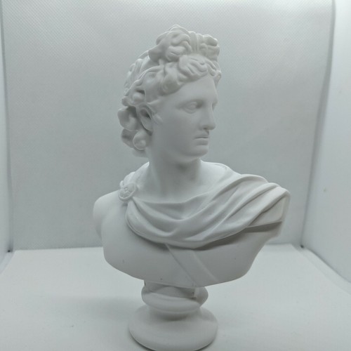 Apollo Greek Roman God Bust Head Statue 6 Inches Height - Picture 4 of 4