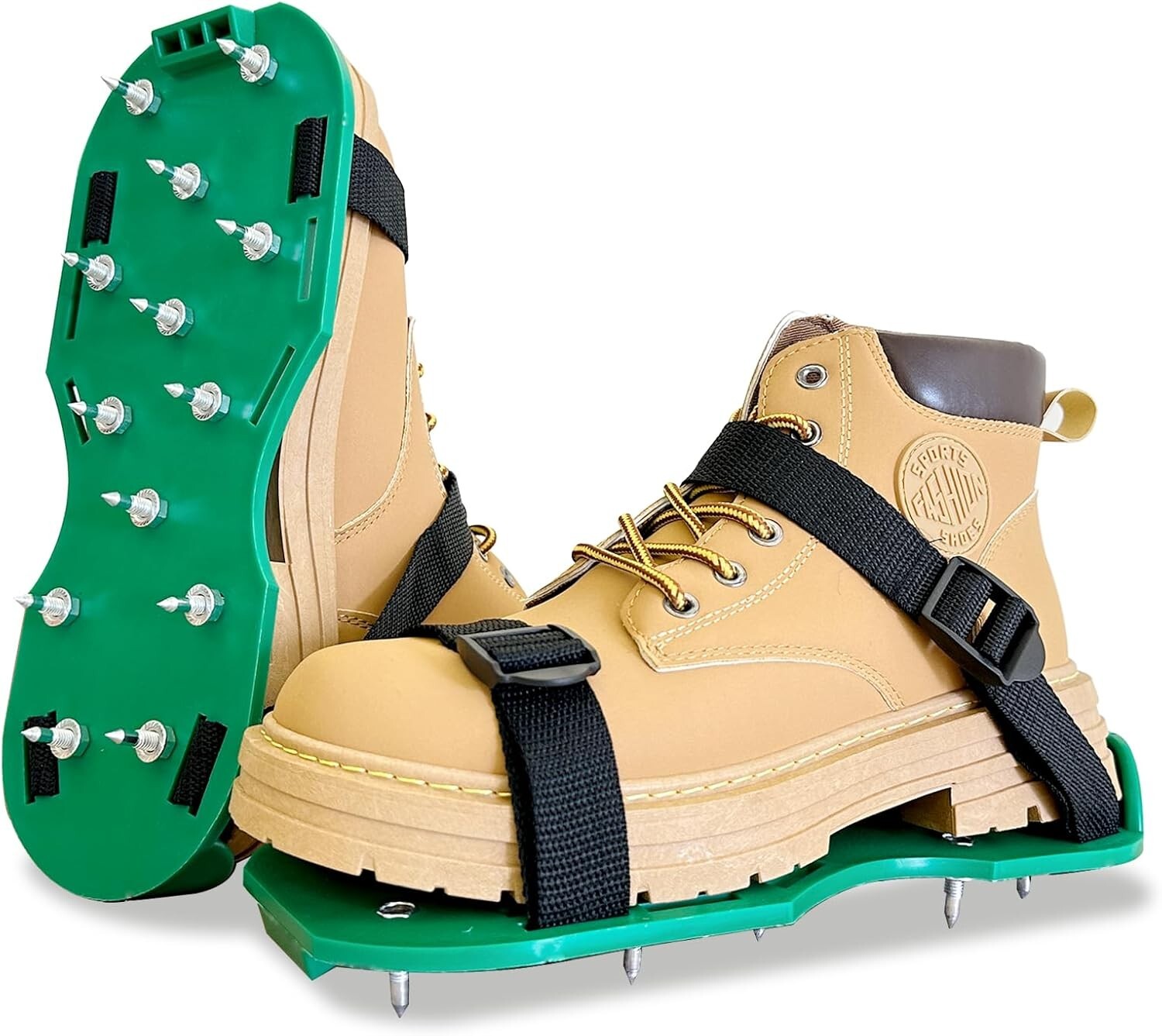 Non-Slip Epoxy Flooring Shoes with 1 Inch Steel Spikes for Grip