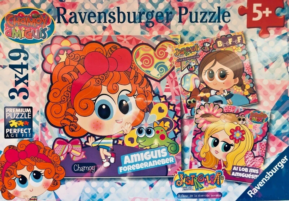 Ravensburger 08062 Puzzle Chamoy Amiguis 3x49 Teile Neu OVP distroller girls toy - Bild 1 von 1