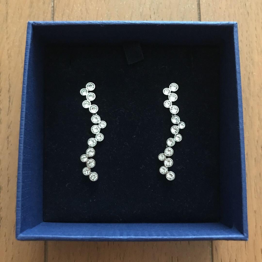 Swarovski Fidelity Pierced Earrngs Cry/Rhs 1121077 | eBay