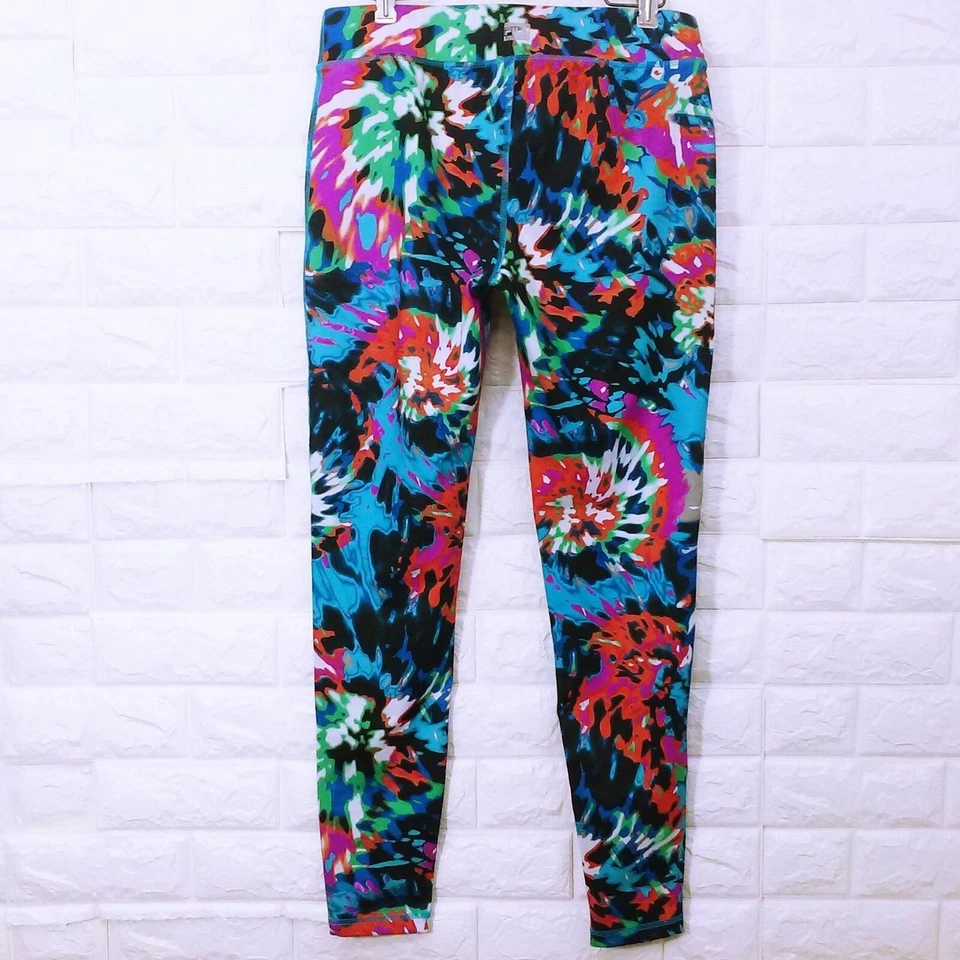 Fila Leggings Deportivos para Correr Para Mujer Talla-S Brillante Psicodélico Rendimiento Atleta Foto 2 de 4