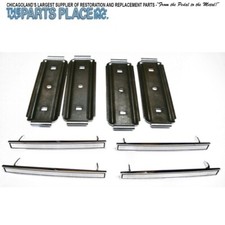 1967-67 Chevelle Seat Cover Emblems W Backing Plates Set Of Four 8 Pc