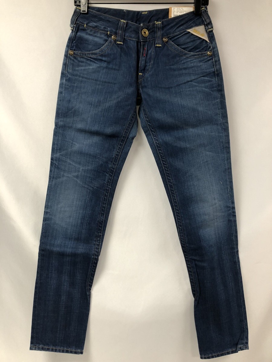 Jean Droit Femme Replay 100% Coton - Taille W26 Bleu - Réf. WV497 - Neuf Avec étiquettes