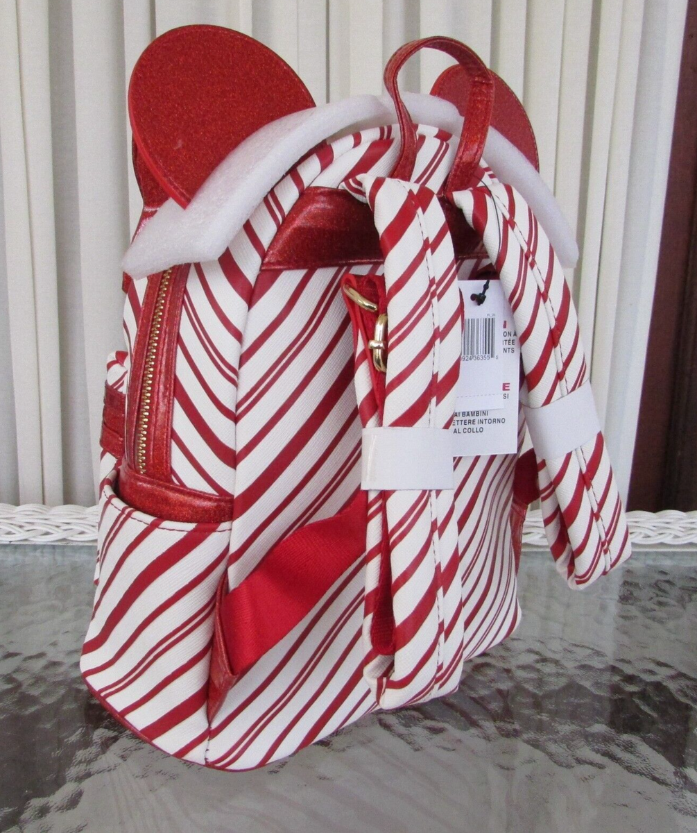 Disney Parks Loungefly Peppermint Mini Backpack Candy Cane 
