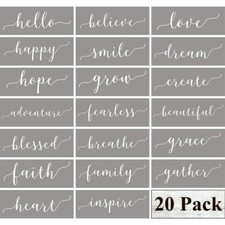 Inspirational Stencils for Painting on Wood - 20 Pack Large Inspirational Wor...