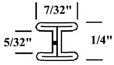 7/32 H Zinc Came Channel for Stained Glass - 24 feet (cut to 36" lengths)
