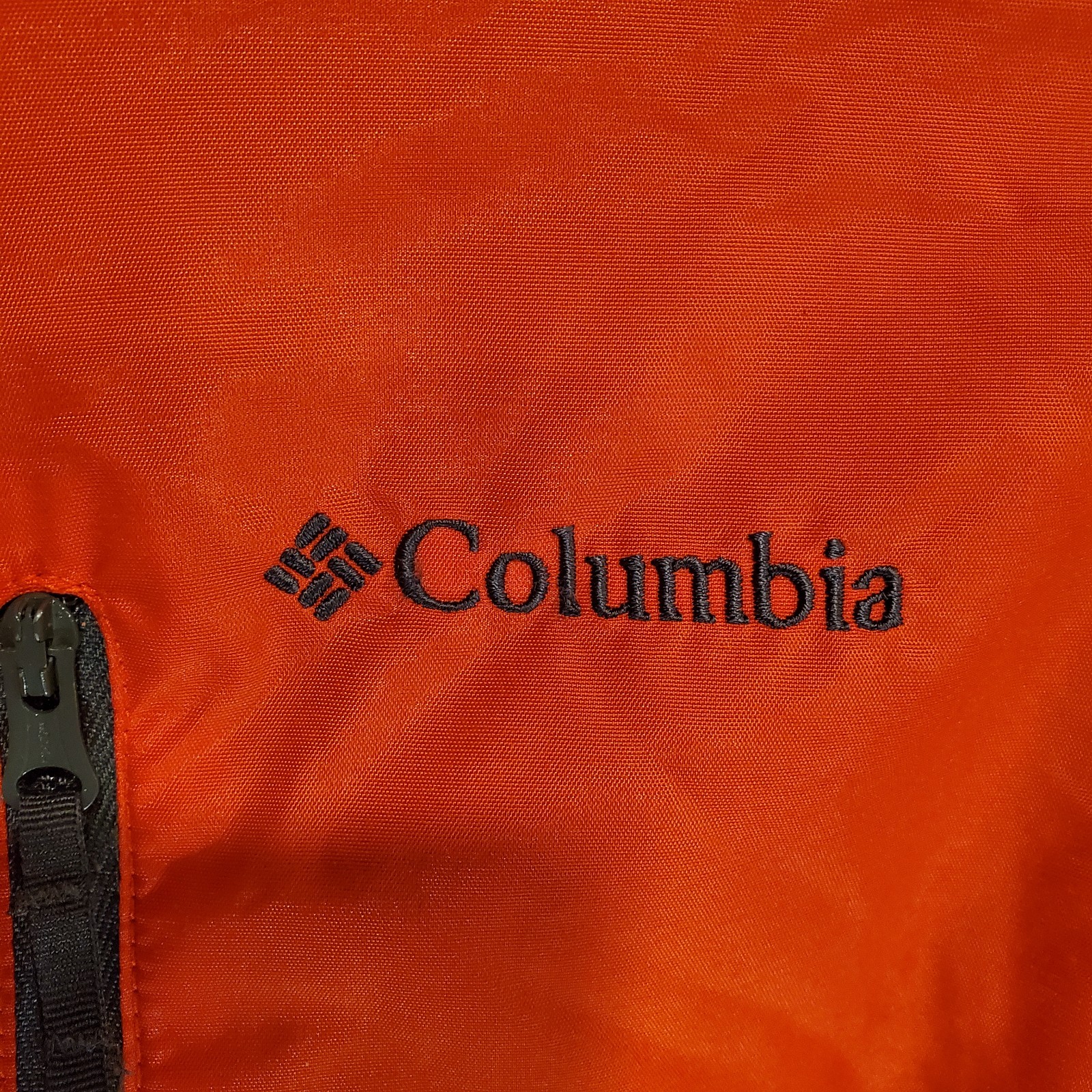 Columbia Jacket Size Large Gray Orange Lined Windbreaker Full Zipper image 3