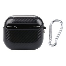 Black Earphone Protective Case Cover w/ Buckle For AirPods 4th Gen 2024 ee