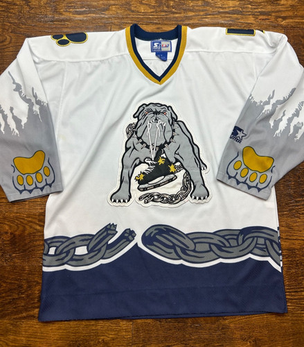Long Beach LA Ice Dogs Starter Jersey IHL Ice Hockey Men's Sz M Vintage 90s Rare