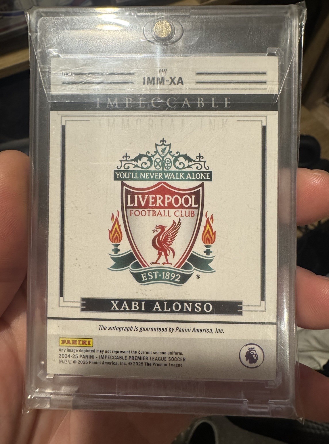 Panini Impeccable Immortal Ink Xabi Alonso Liverpool Auto /10 view 3