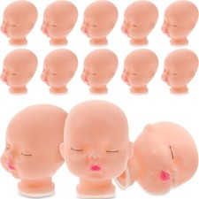 10pcs Vinyl Small Doll Heads Painting Doll Body Part Doll Craft Making Heads