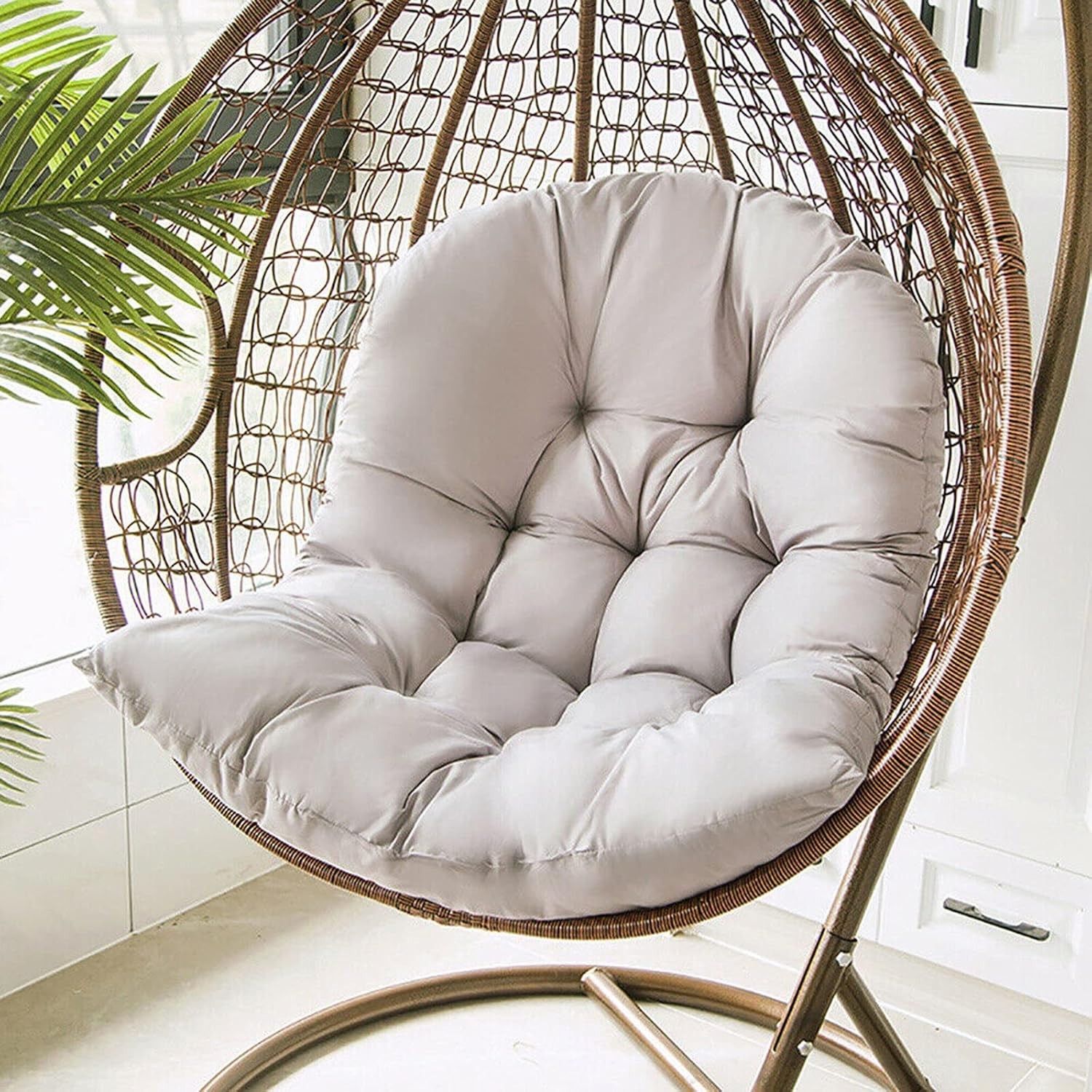 Outdoor Hammock Seat Cushion, Swing Hanging Chair Cushion Light Grey